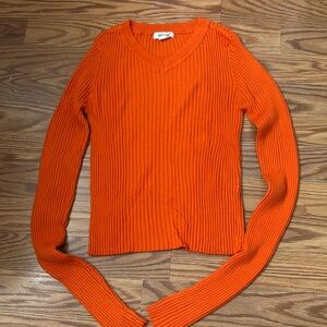 Garage Orange Fitted Long Sleeve Top